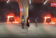 Car Catches Fire Inside Mumbai Coastal Road Tunnel, Traffic Disrupted; No Injuries Reported (1)