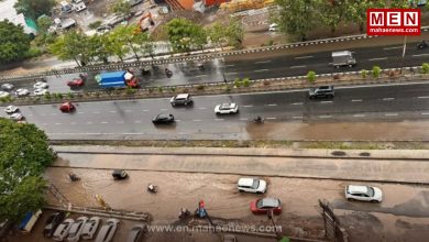 First Monsoon Showers Leave Punawale Waterlogged; Service Roads Flooded, Traffic Disrupted